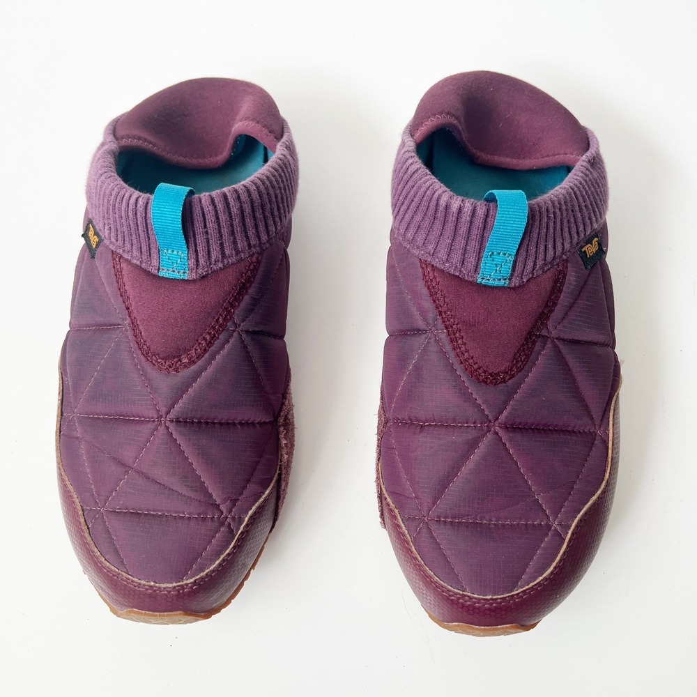 Teva Ember Mocs Purple Quilted Slip On Camp Shoes Sneakers Size 10 women's